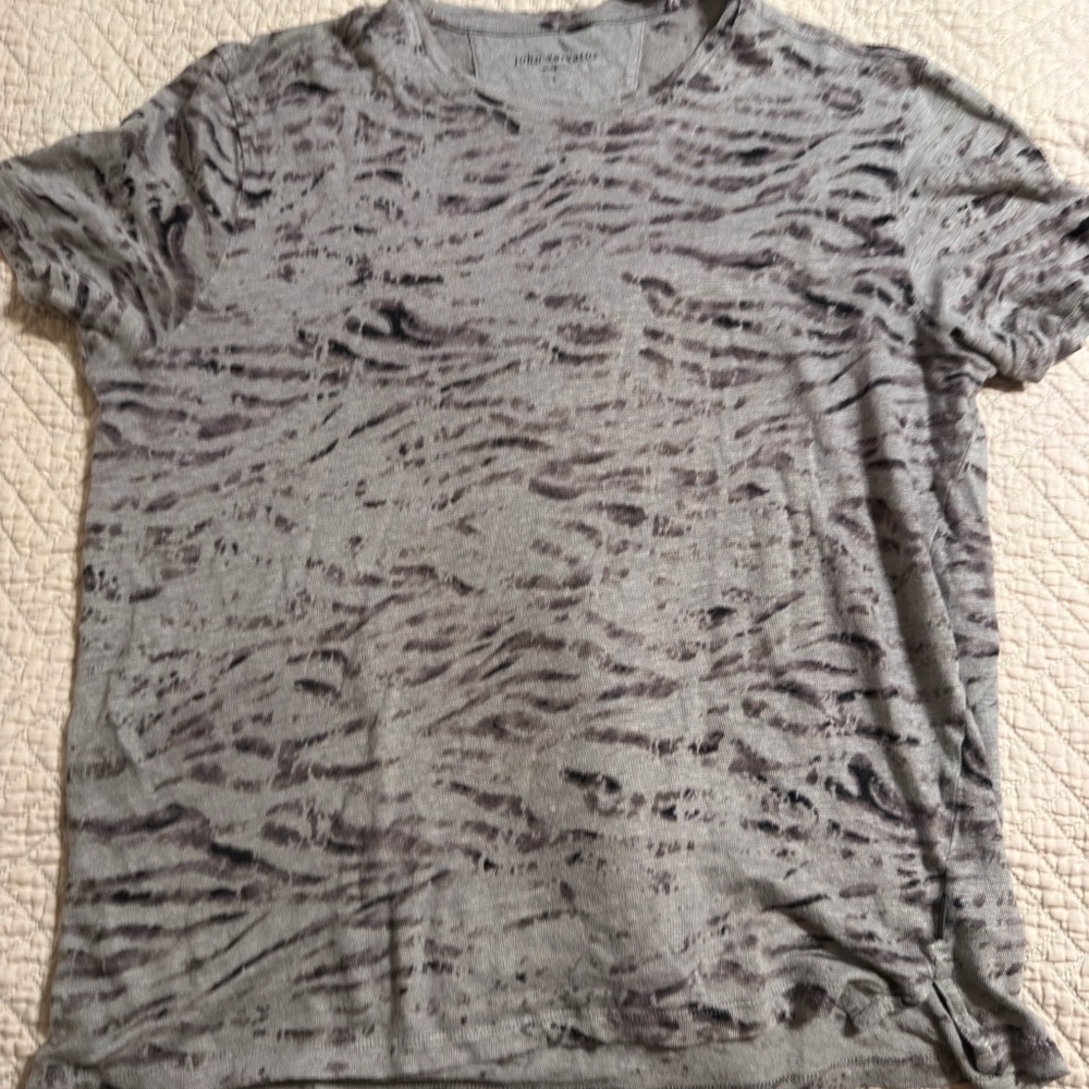 John Varvatos Gray Patterned Men's Shirt